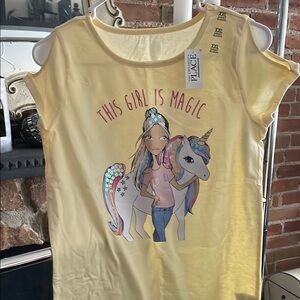 The Children's Place Yellow 'This Girl is Magic' Unicorn Top